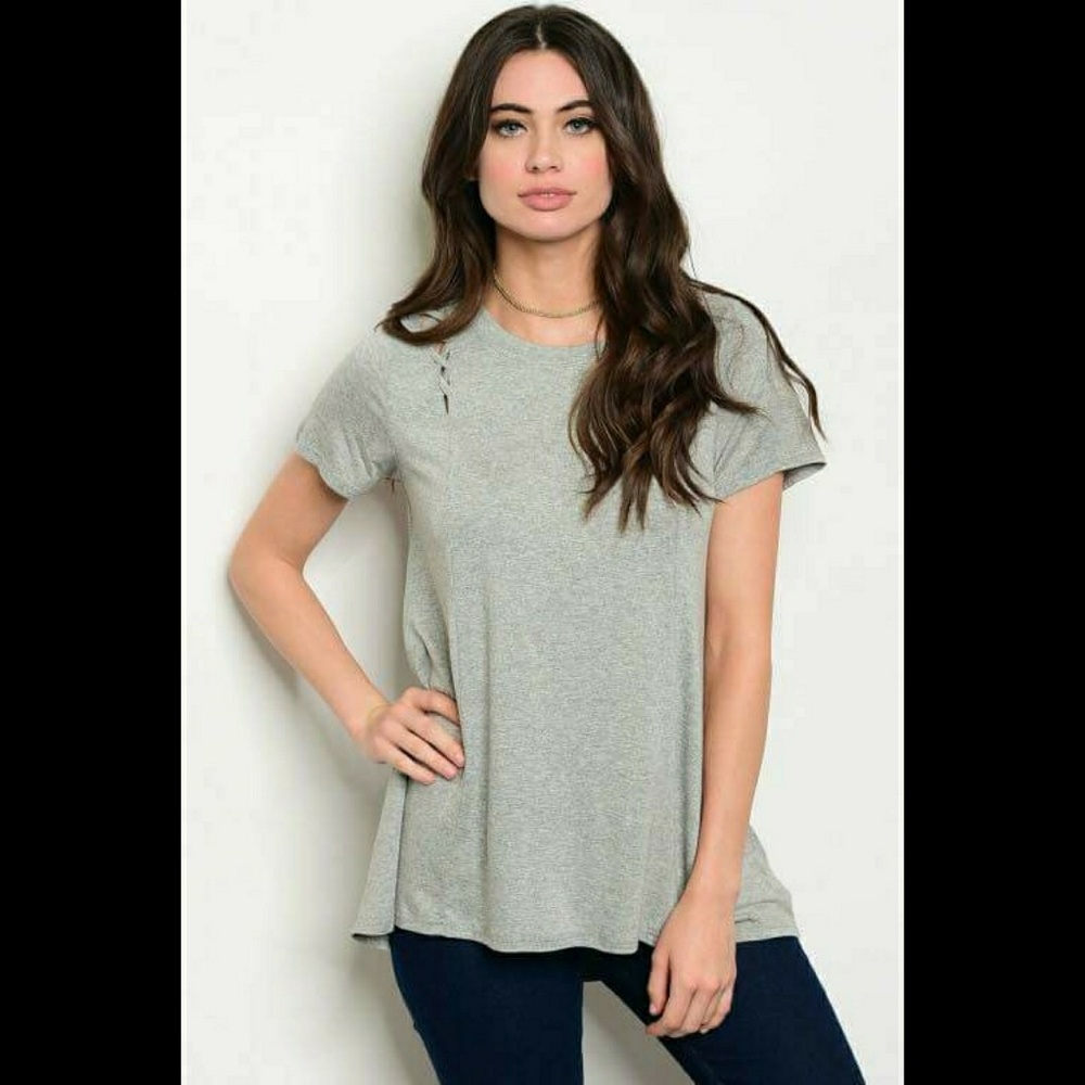 Criss cross shoulder cut out